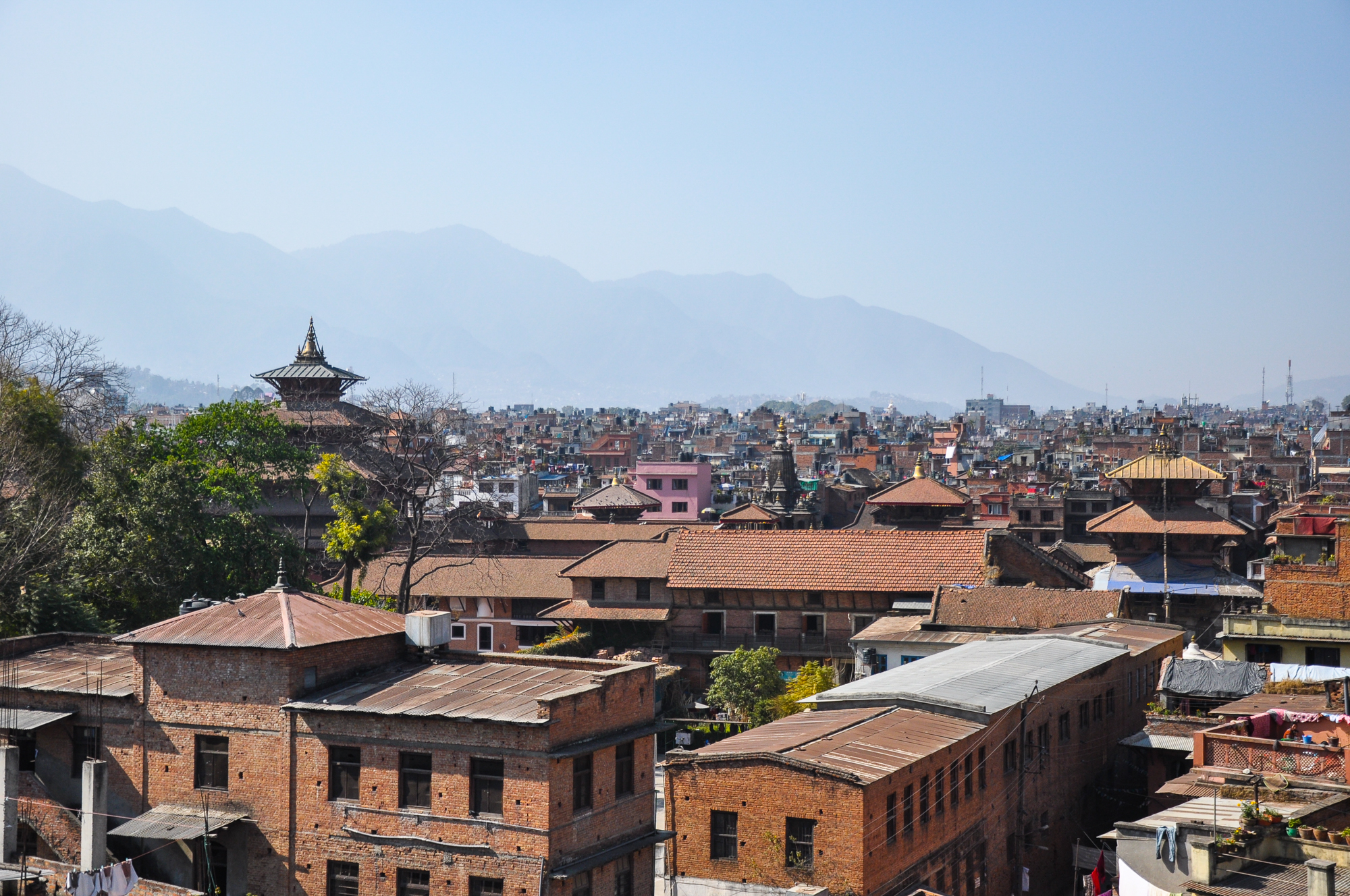 View of Durbar Square from the roof terrace