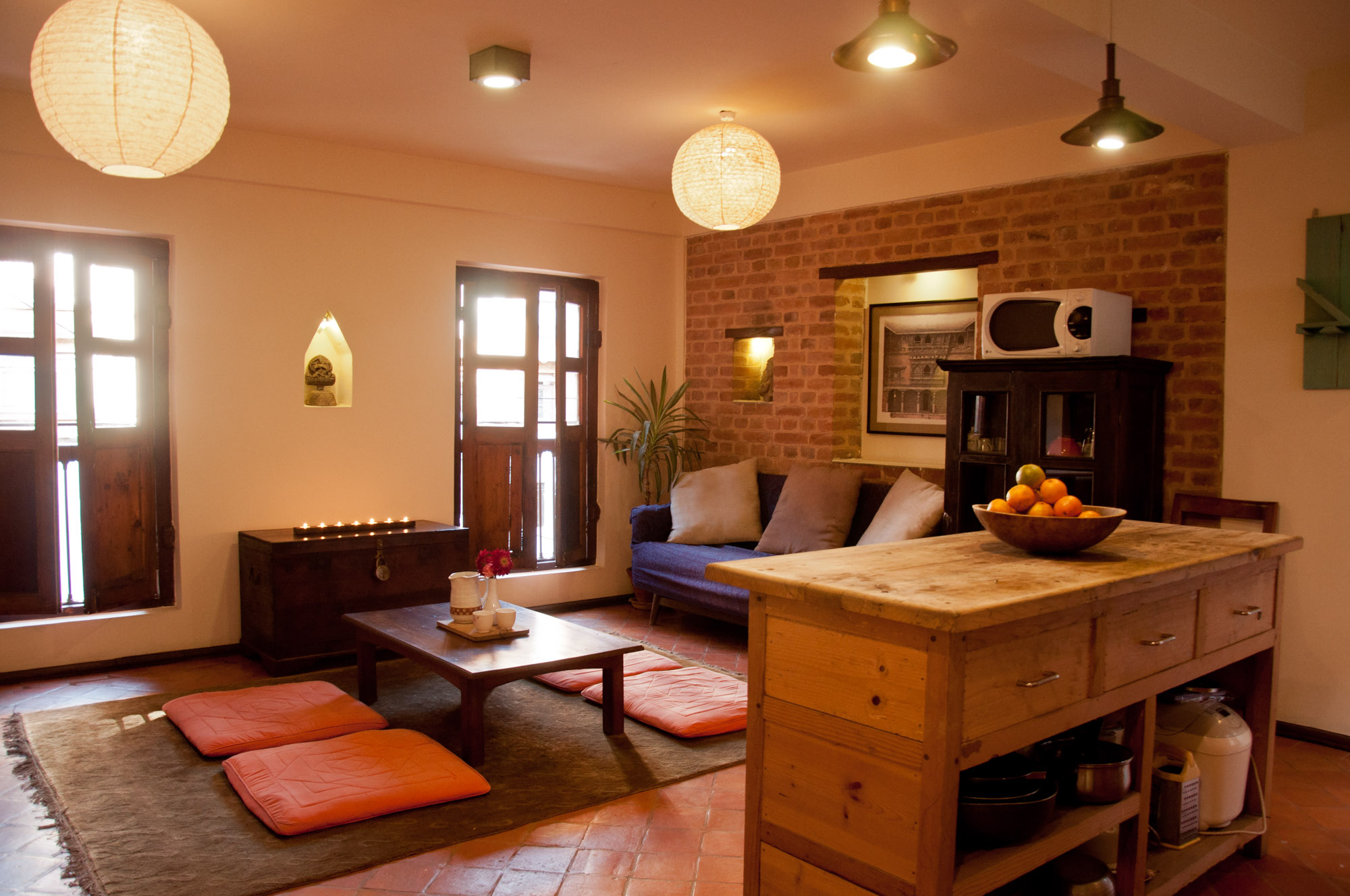 common kitchen with working space