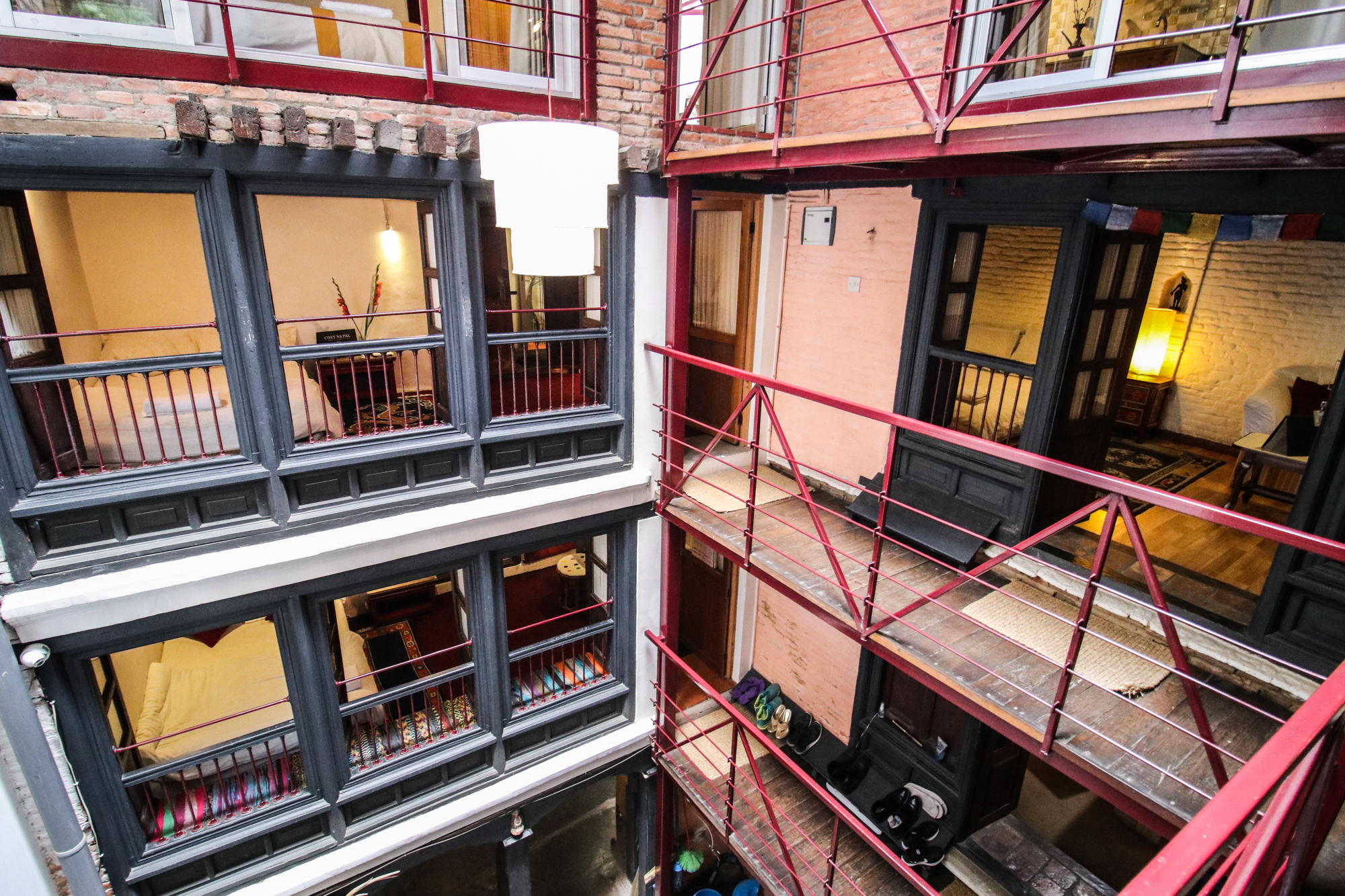 top view of internal facade of Dhakhwa House.