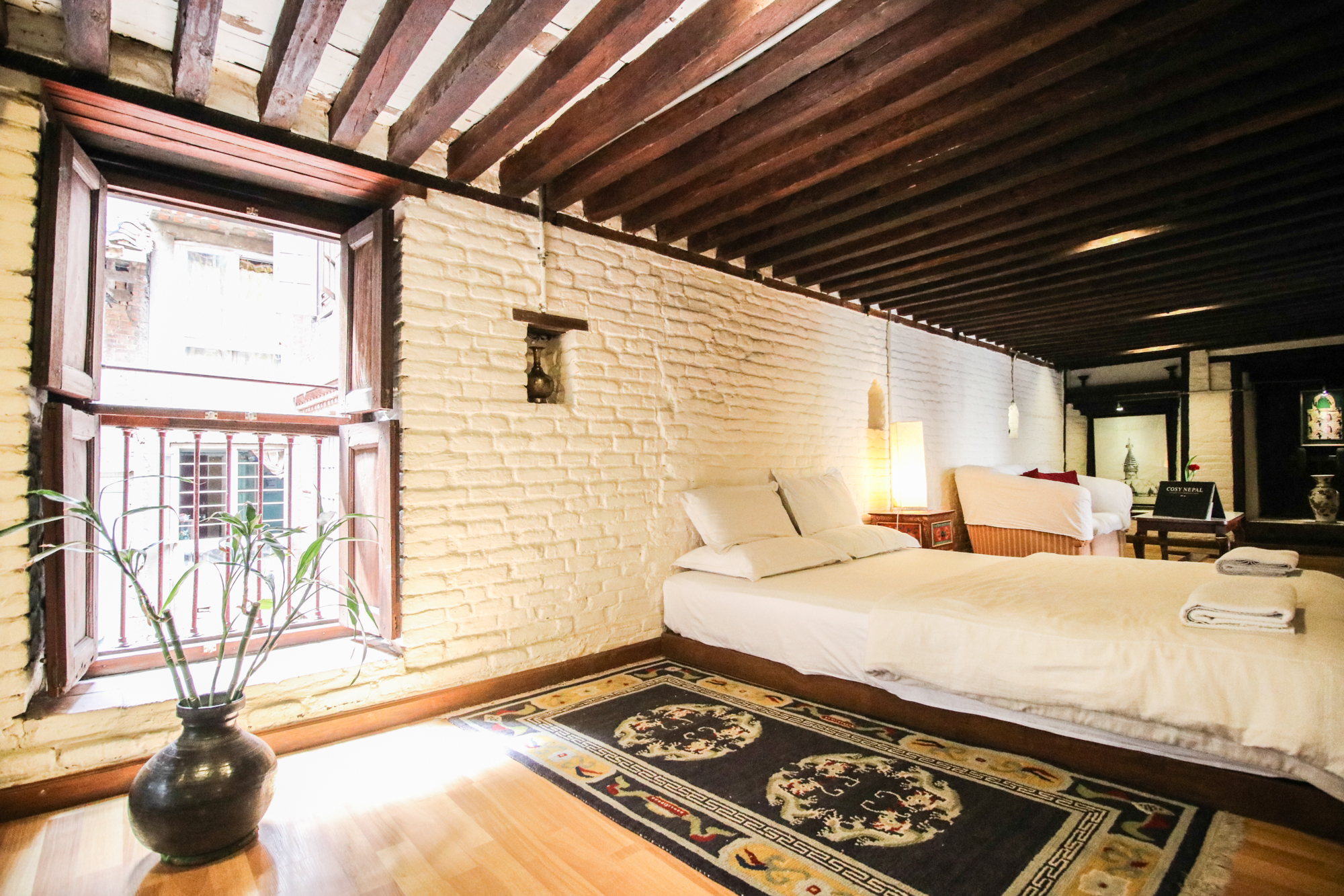 During the warm summer days you get the rays of sun light inside the room.