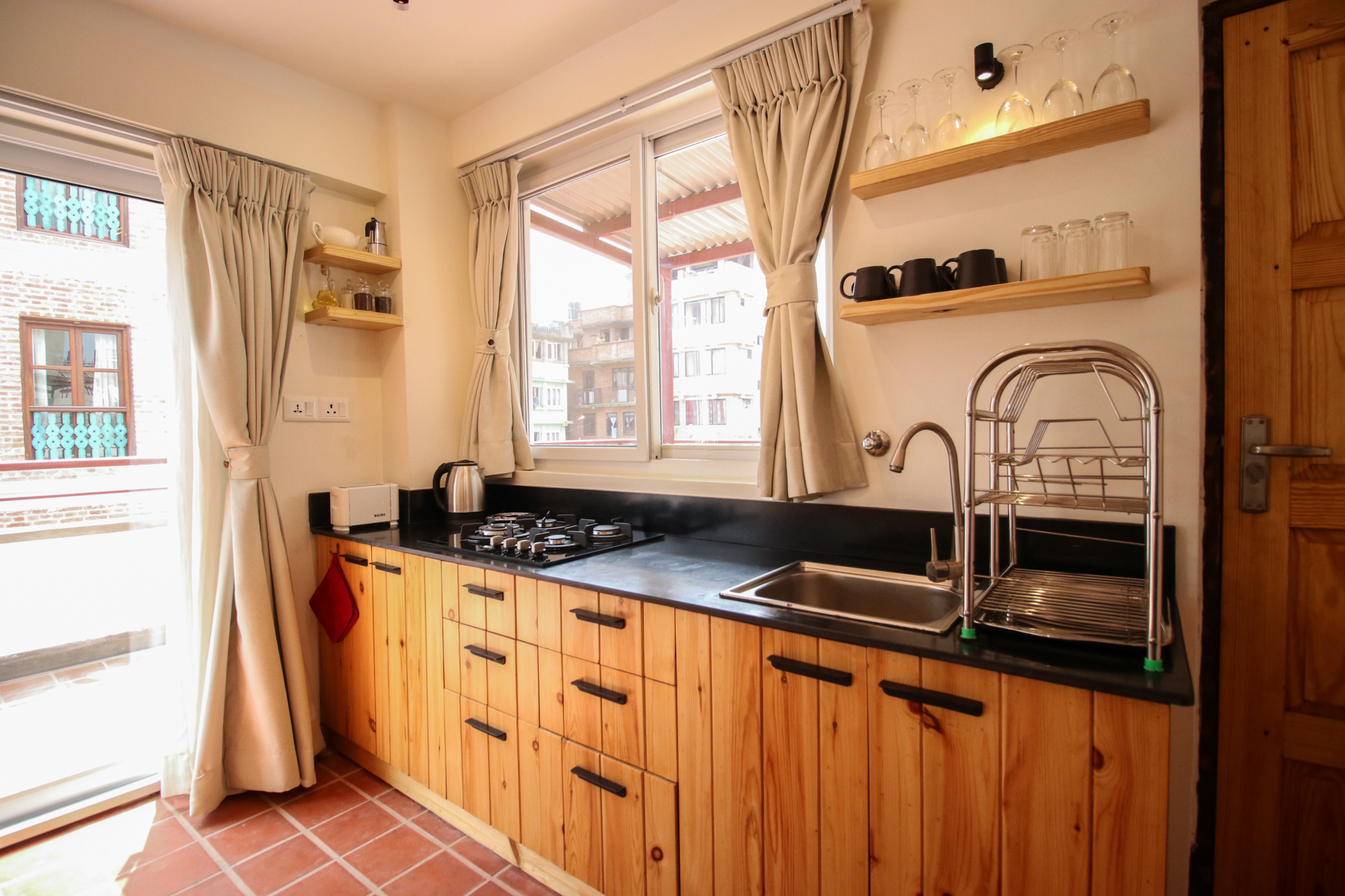 Well equipped kitchen.