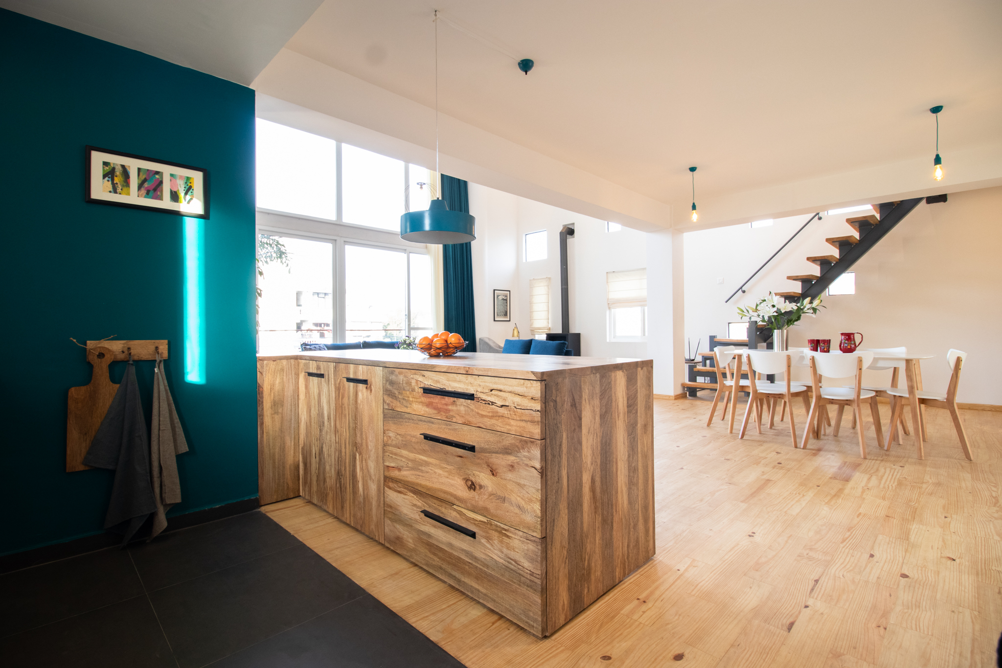Dining space and the staircase leading the second floor.