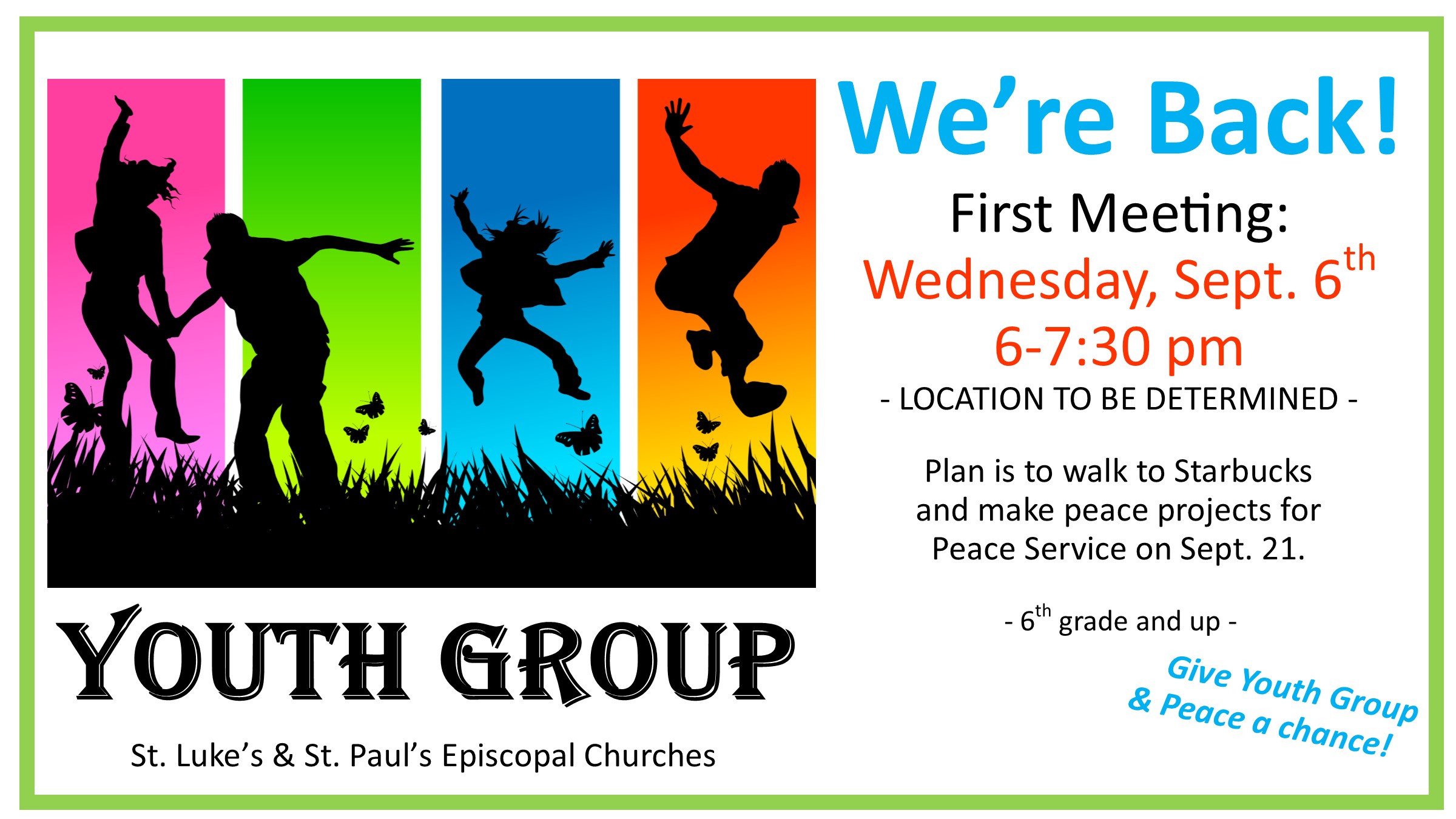 6pm Youth Group Returns