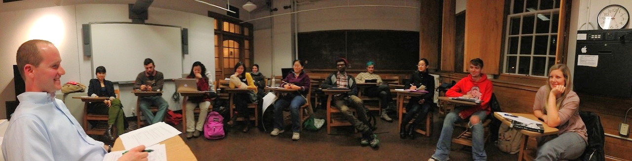 Photo taken by then-RISD President John Maeda, during his guest visit to "Journalism in the 21st Century ," in November 2012.