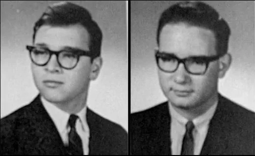 Phil's father (left) and Paul Volkman, from their 1968 University of Rochester yearbook,