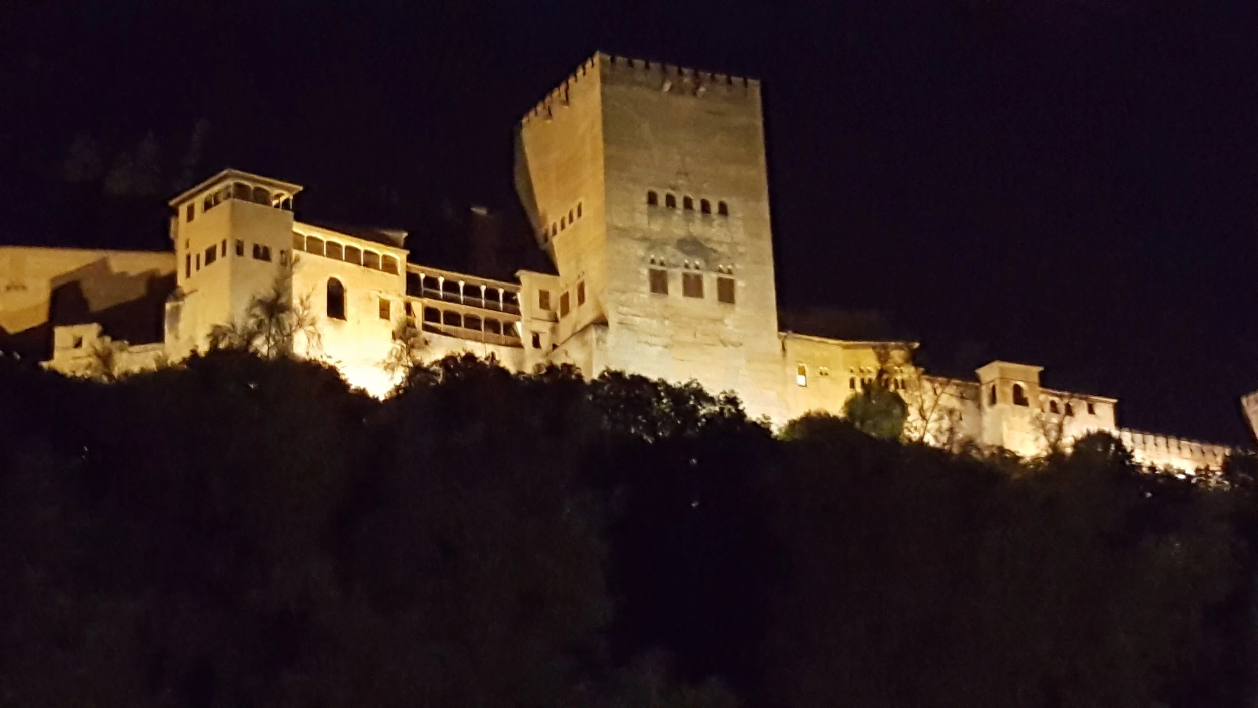 Alhambra Palace at night