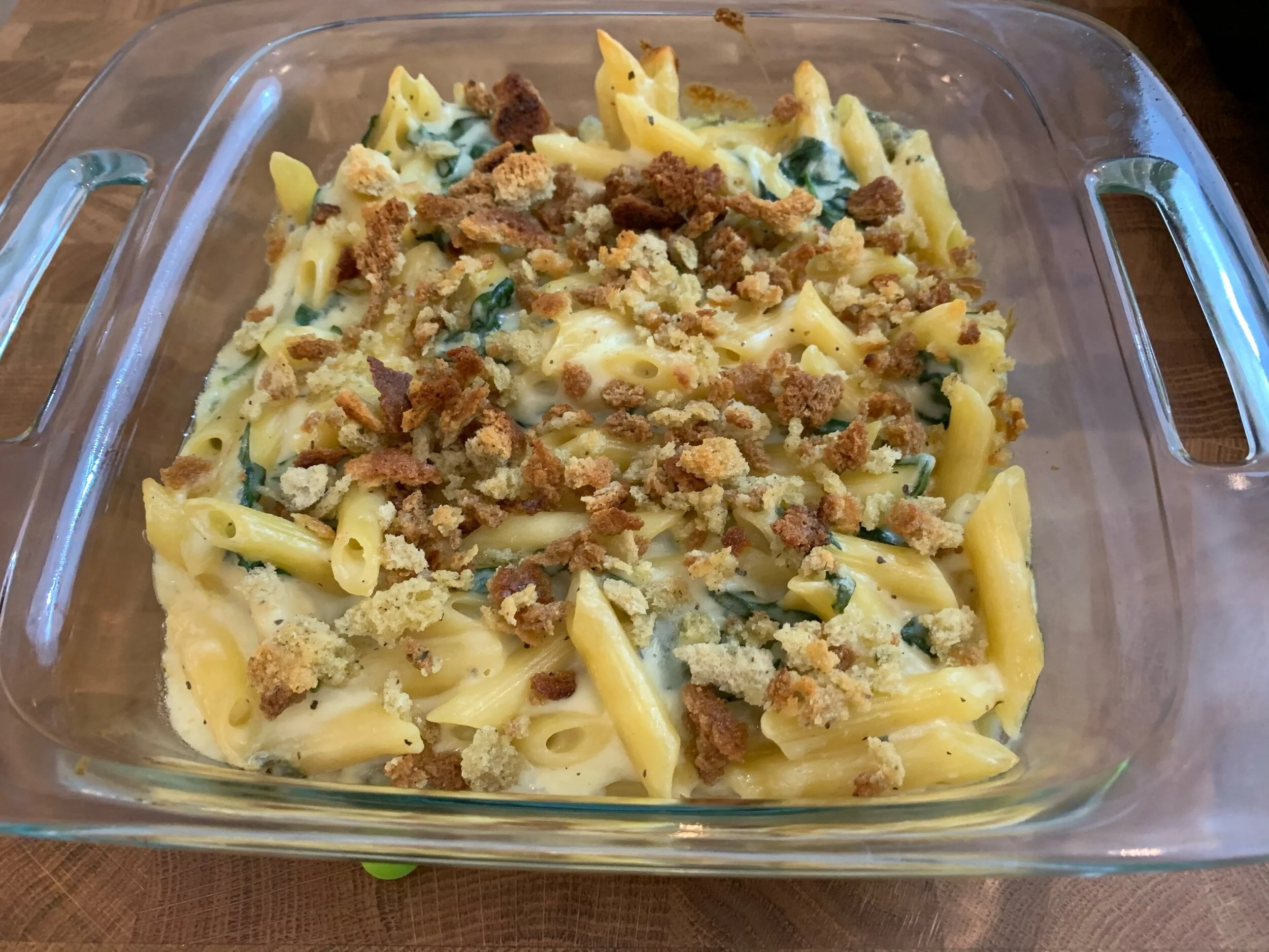 Vegetarian Night: Spinach and Cheese Pasta Bake