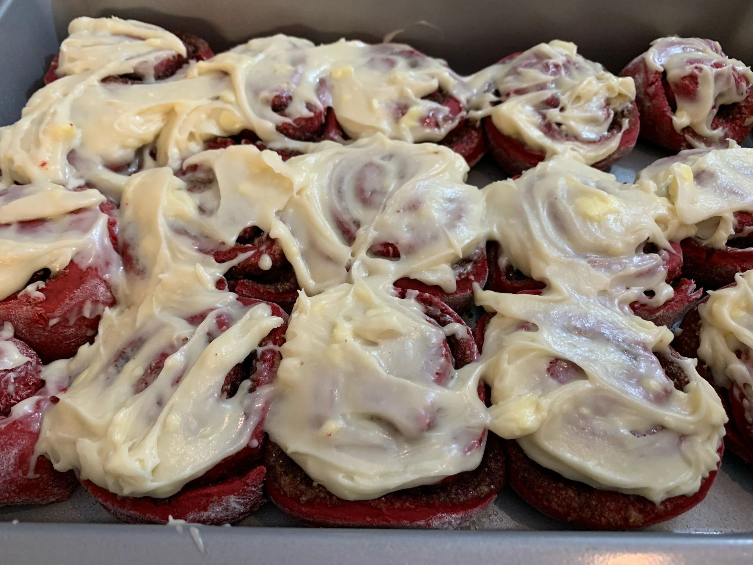 Bring Some Love with Red Velvet Cinnamon Rolls
