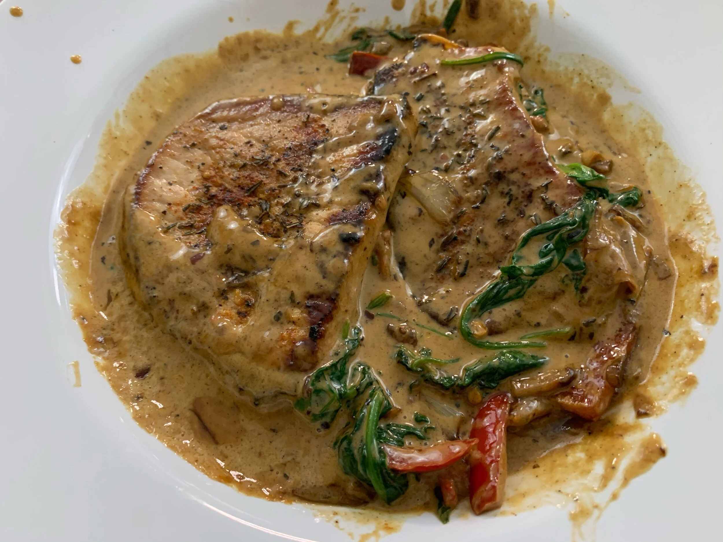 Pork in Creamy Italian Sauce