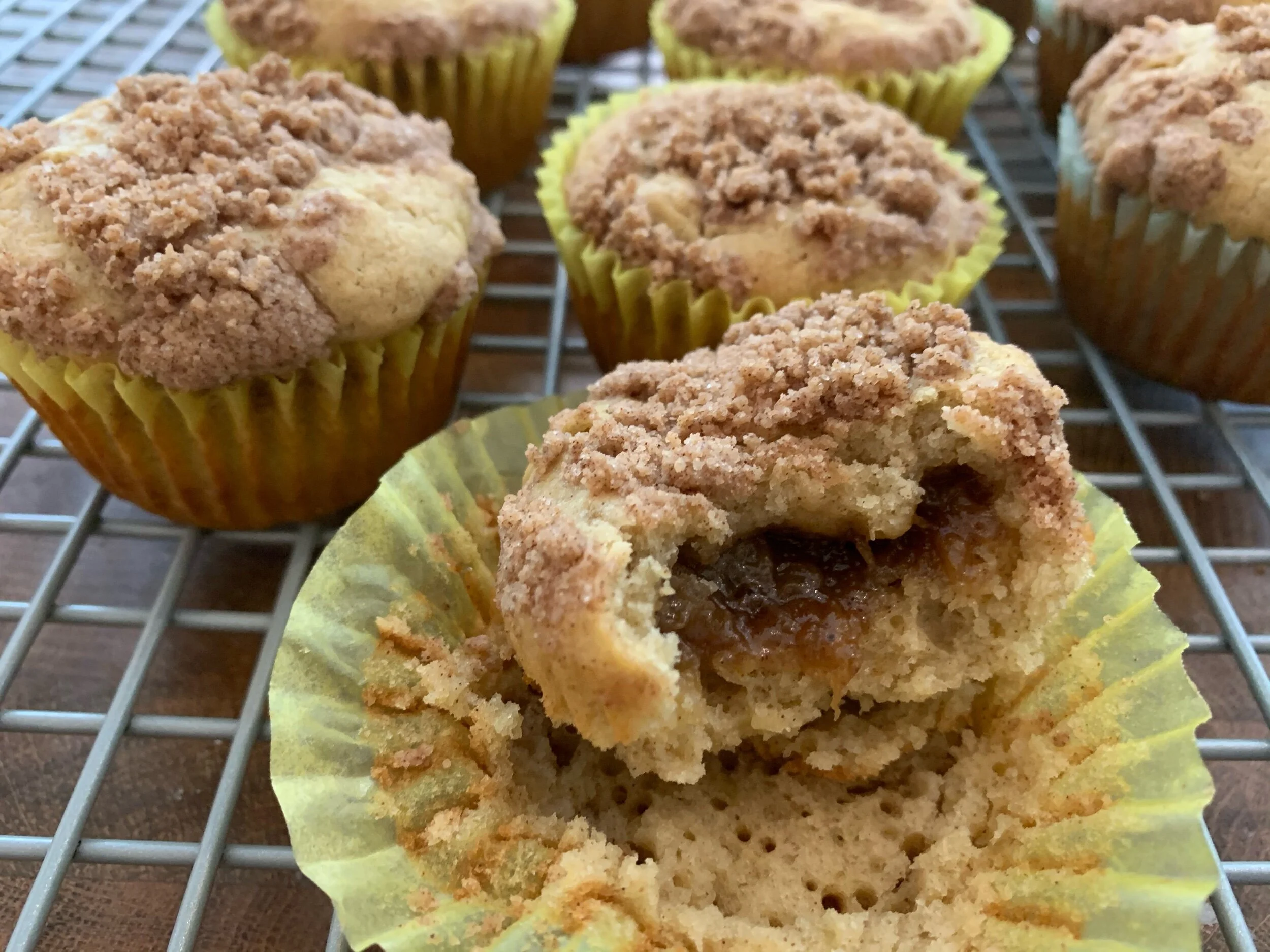 Banana Foster Filled Muffins