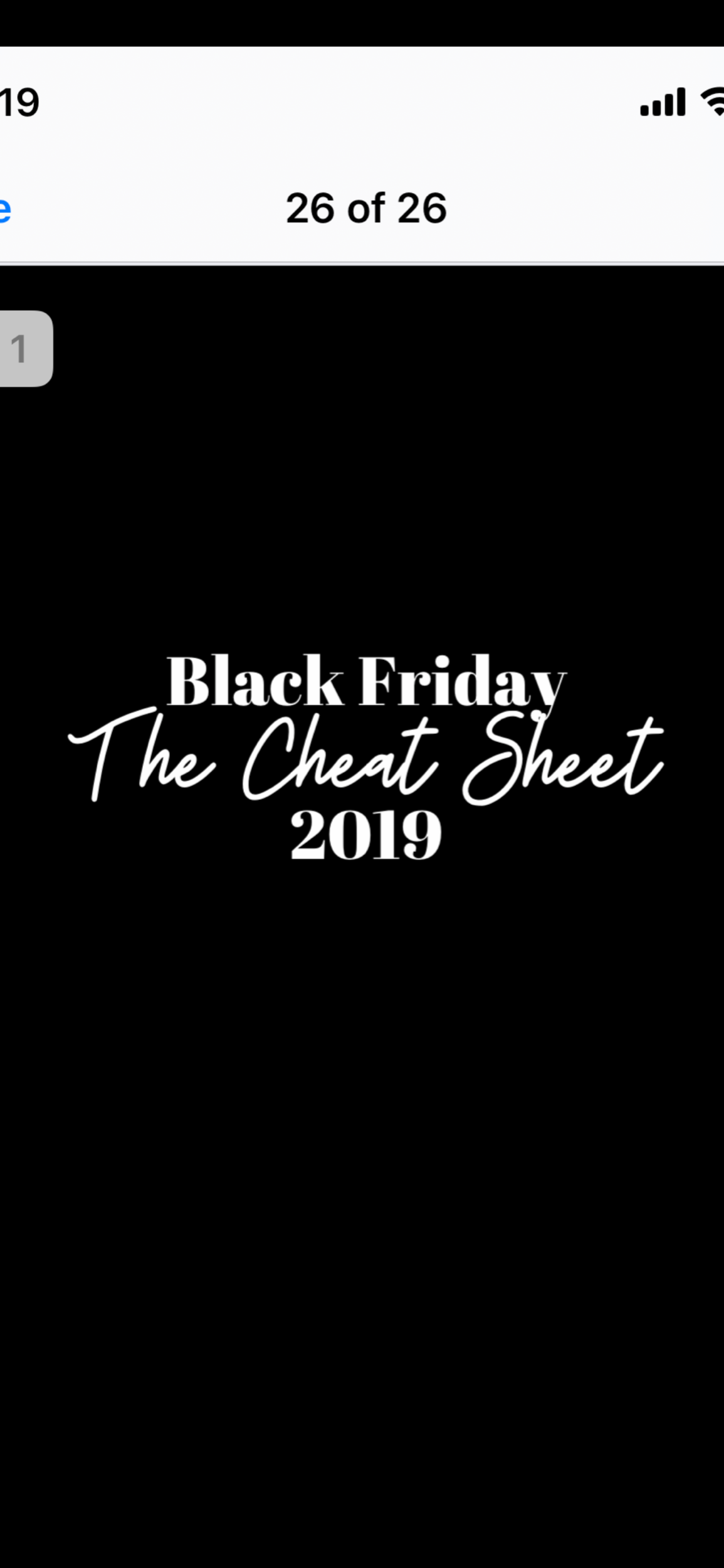 Black Friday Cheat Sheet, 2019