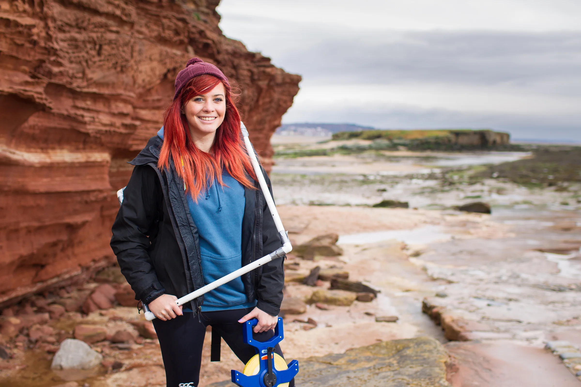Hannah Jackson on Hilbre Island, Wirral