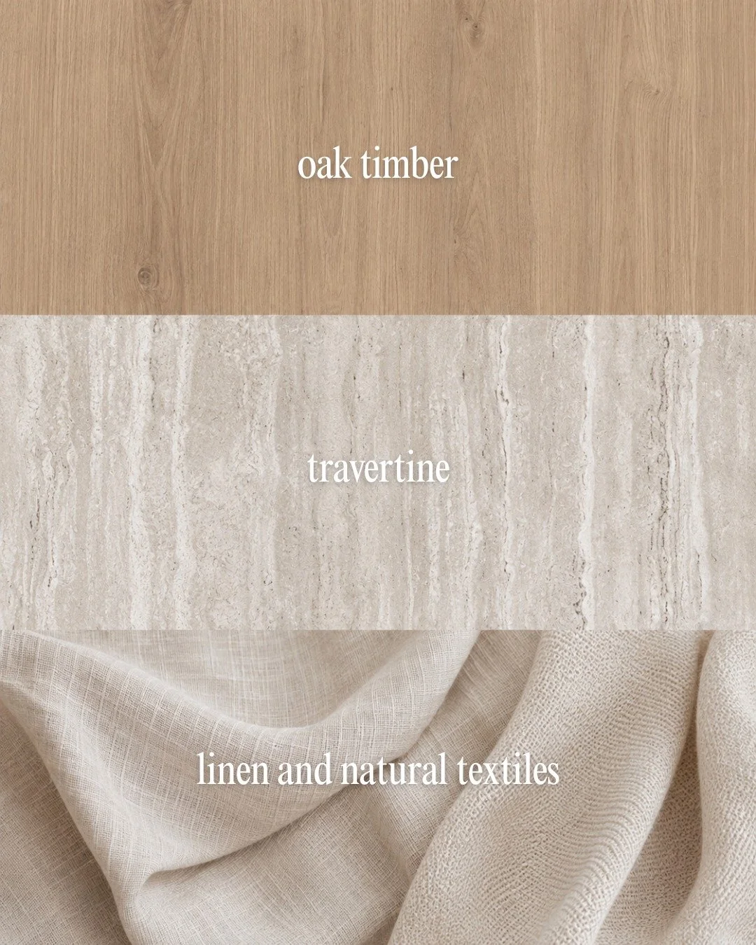 Some materials just work. We keep coming back to them, not because they&rsquo;re trending, but because they&rsquo;re timeless.

Swipe through to see the three we reach for most in Australian homes, and why they work so well together.

Oak timber brin