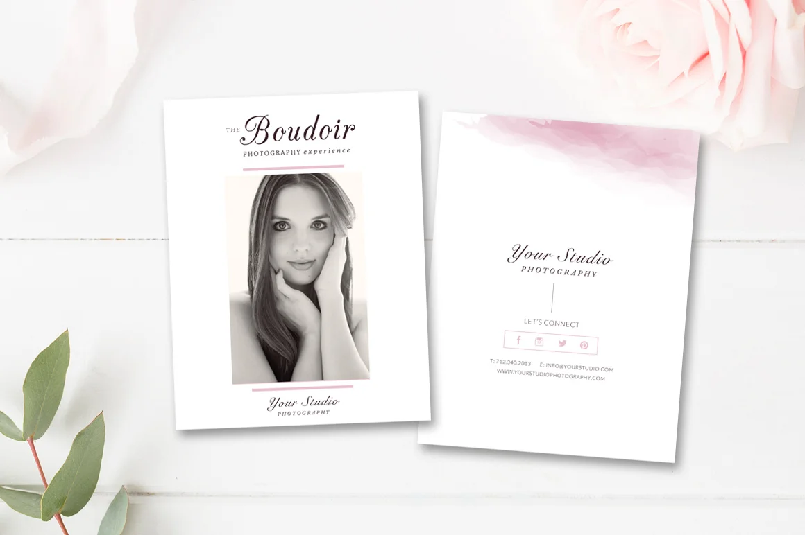 boudoir photography magazine template