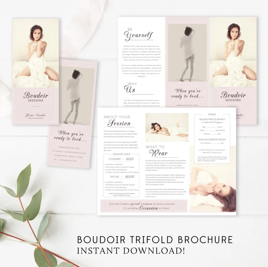 boudoir brochure template