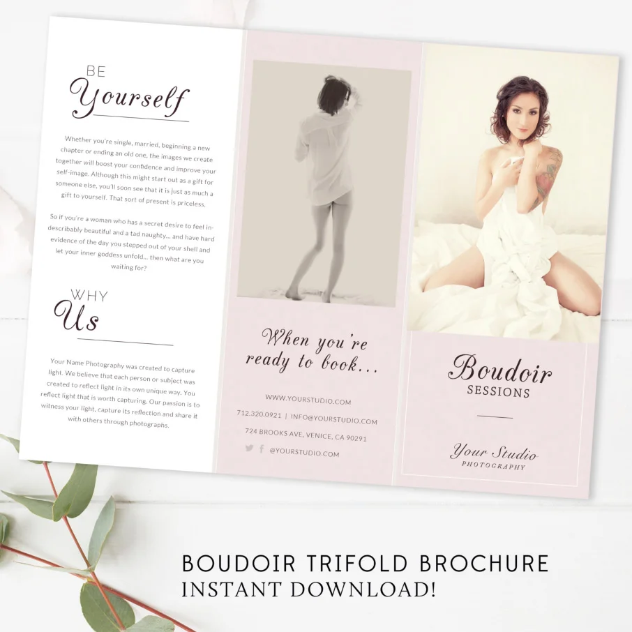 boudoir brochure template