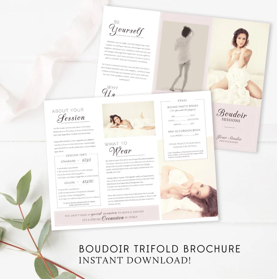 boudoir brochure template