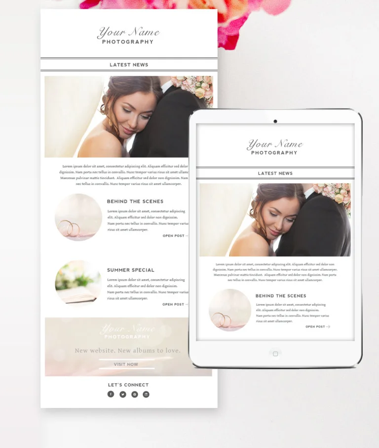 photographer email template design