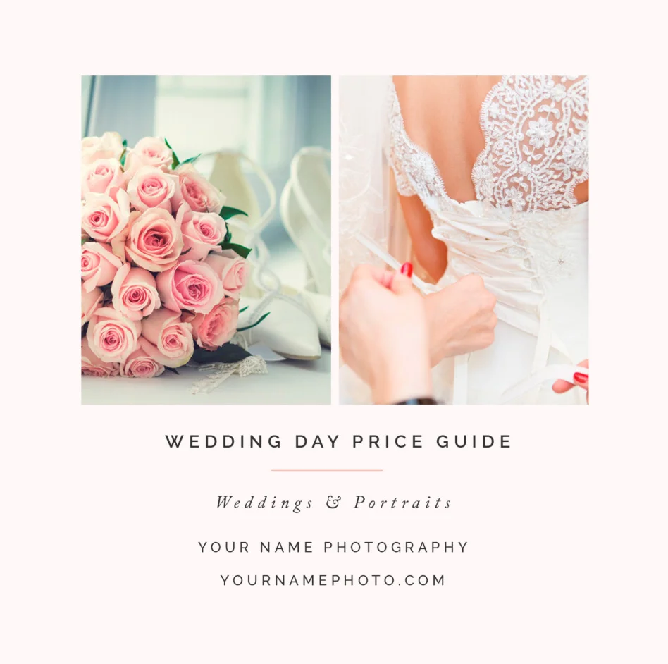 photographer pricing guide template