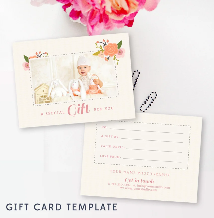 photography gift card template