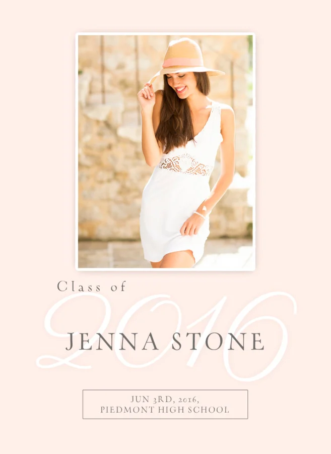 High School Girl Graduation Announcement