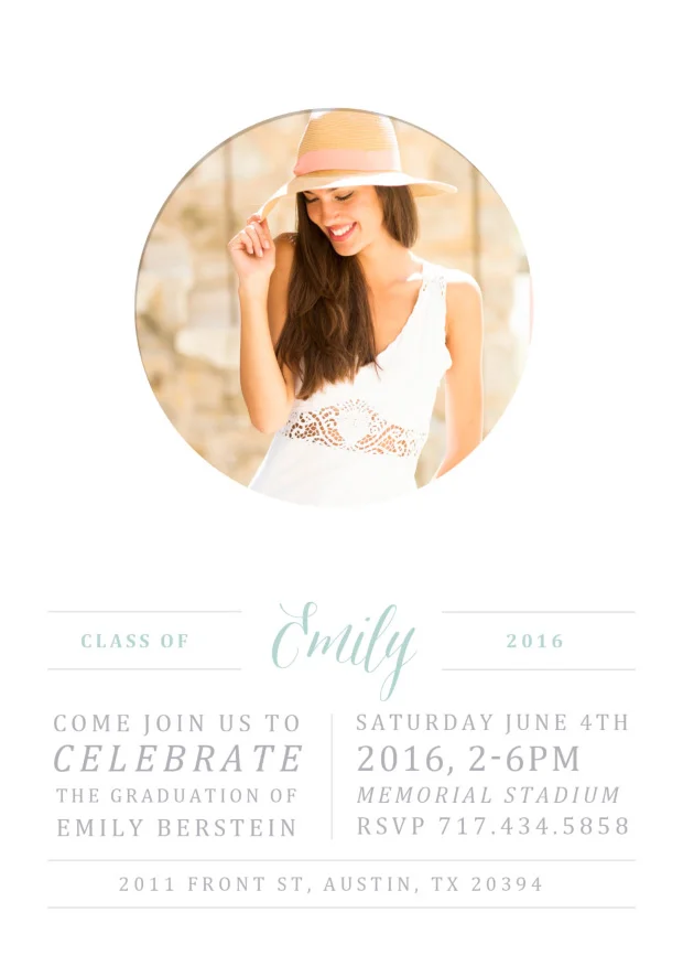 senior girl graduation announcement