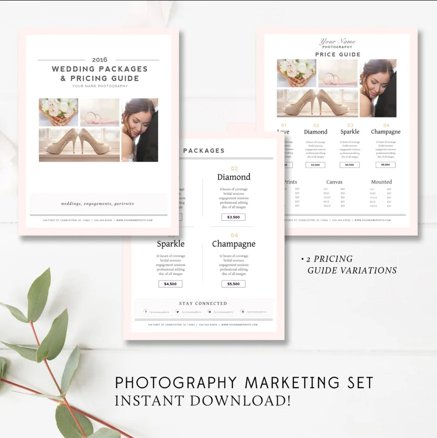 photographer marketing set - print