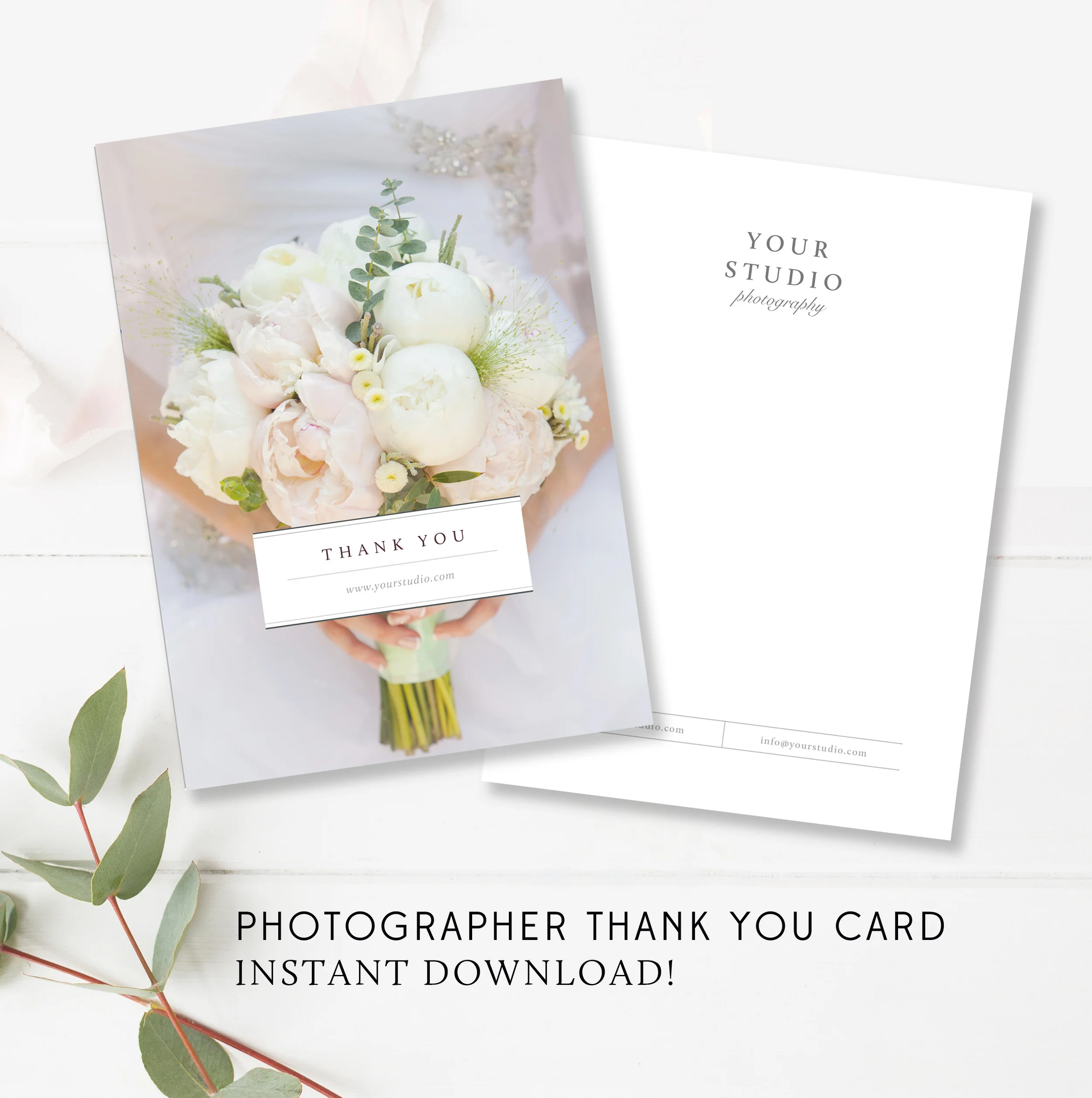 photographer thank you card template