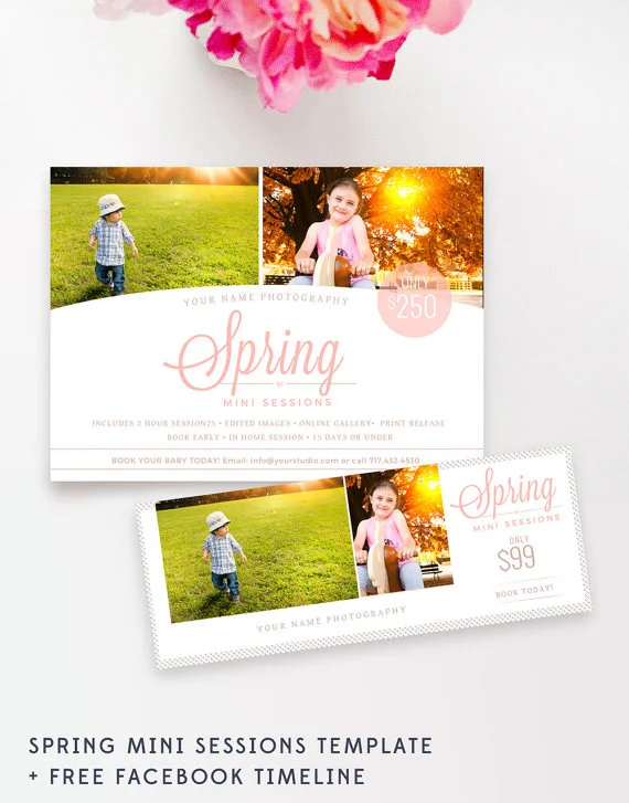 spring mini session marketing board