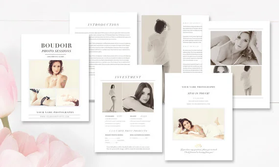 boudoir photography magazine template