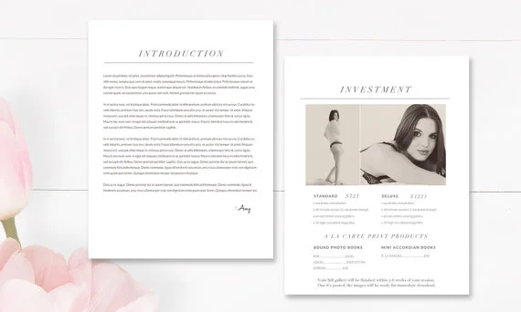 boudoir photography magazine template