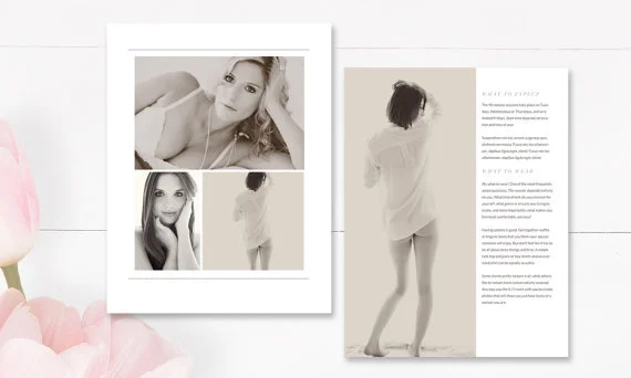 boudoir photography magazine template