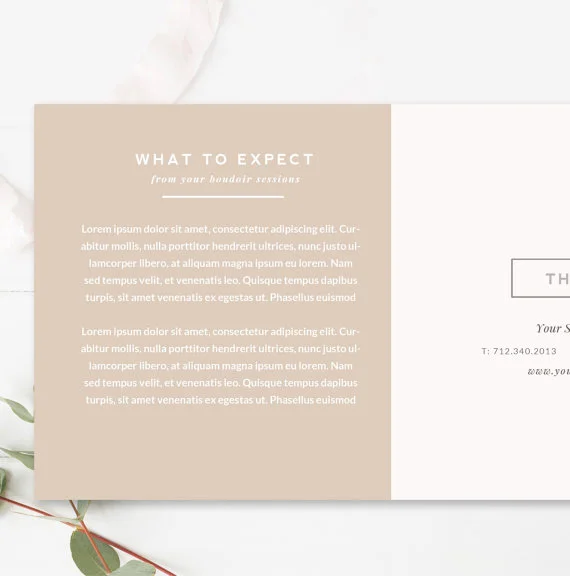 Photography Pricing Template 5x5 Accordion Trifold