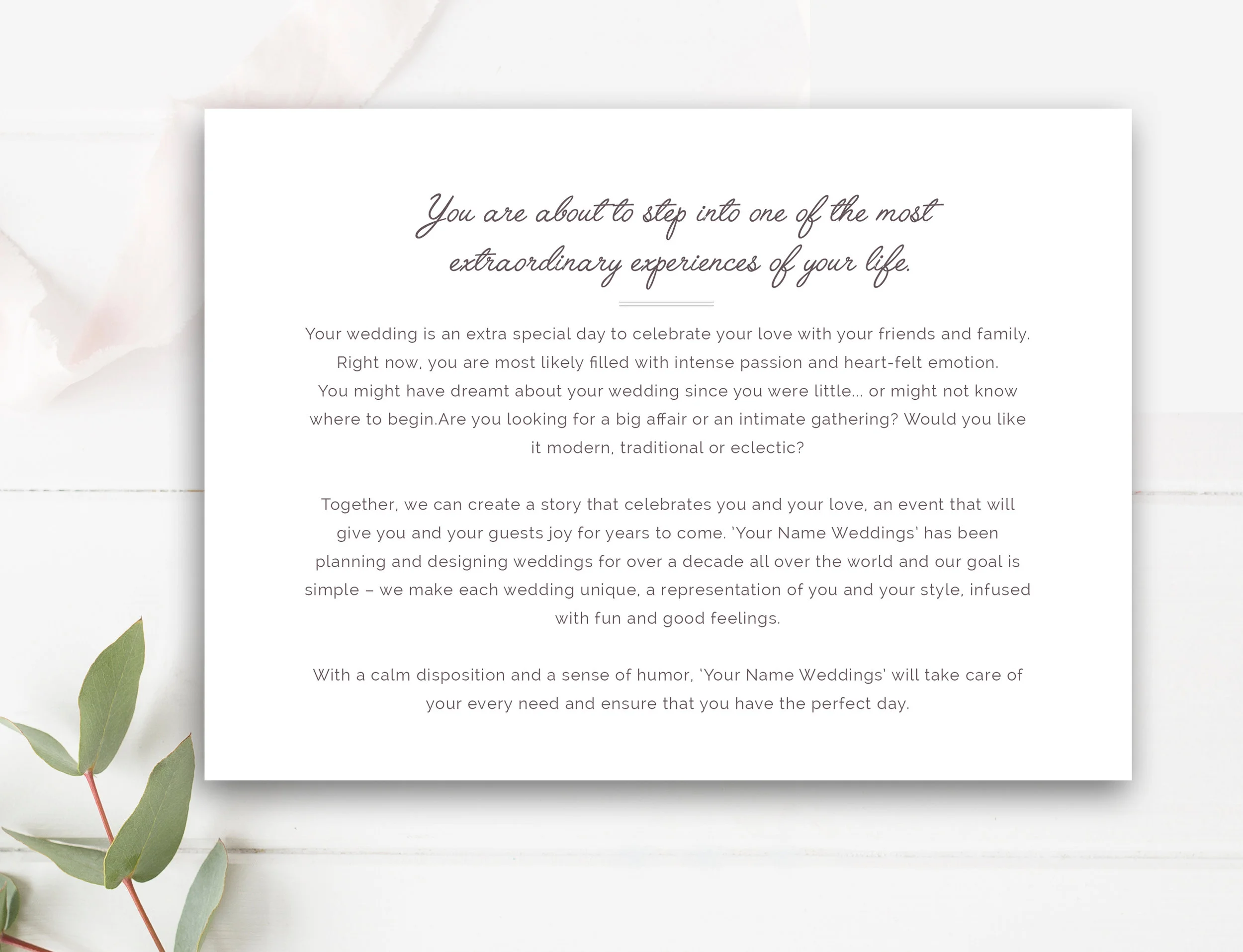 Wedding Planner Marketing Flyer Template