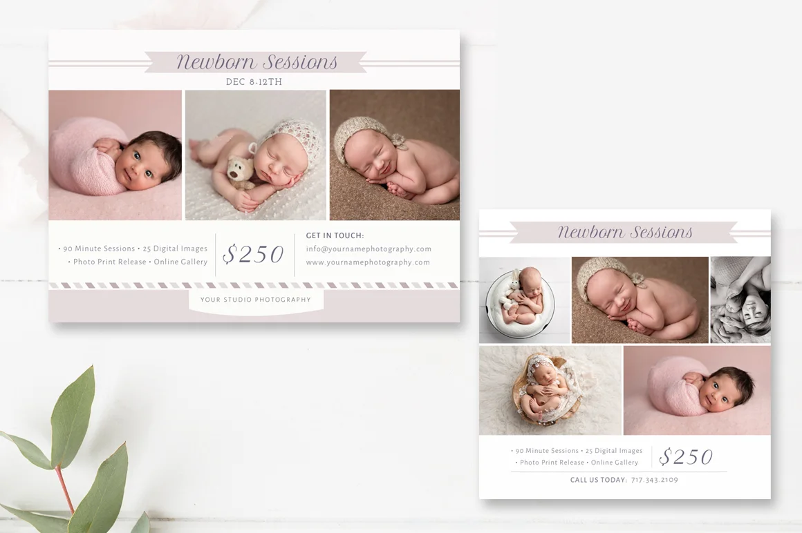 Newborn Photographer Marketing Set - Photographer Templates