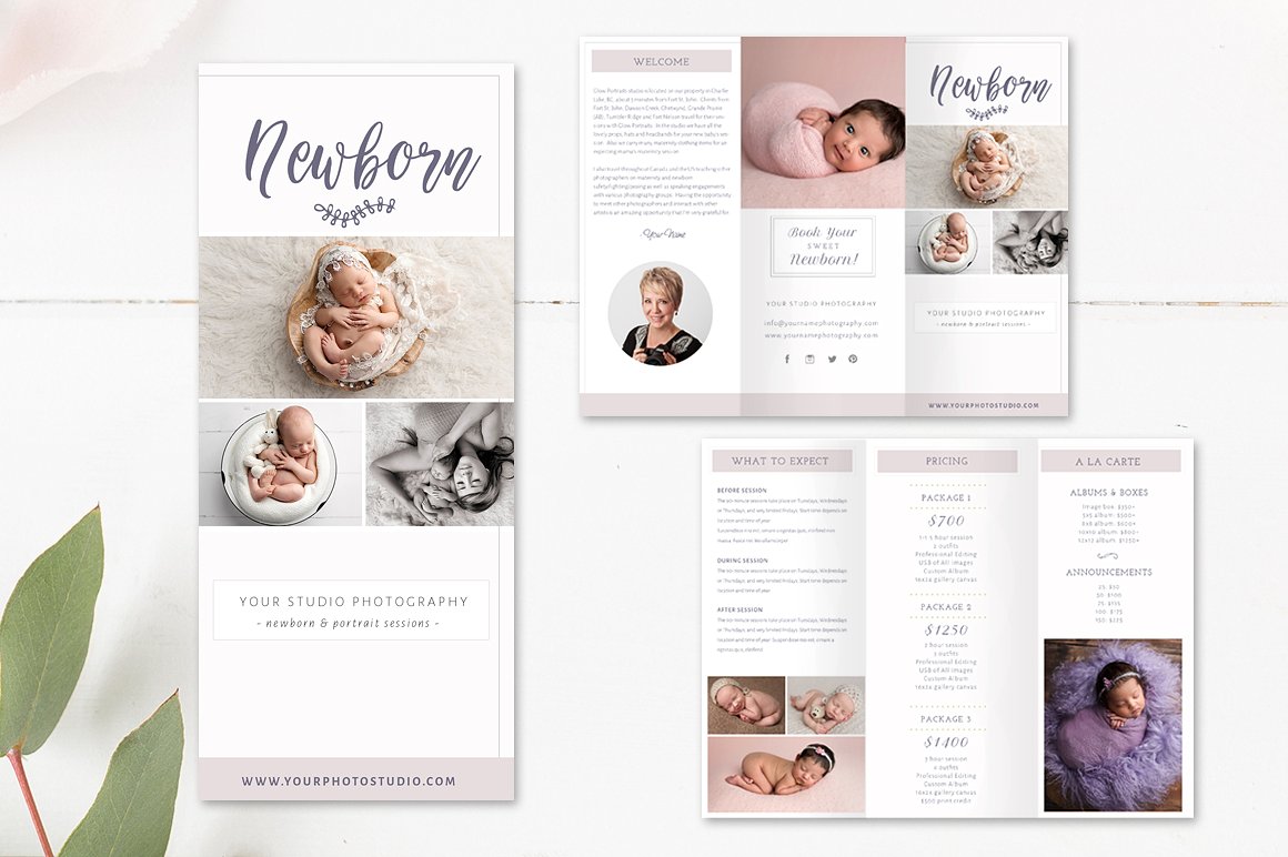 Newborn Photographer Marketing Set - Photographer Templates