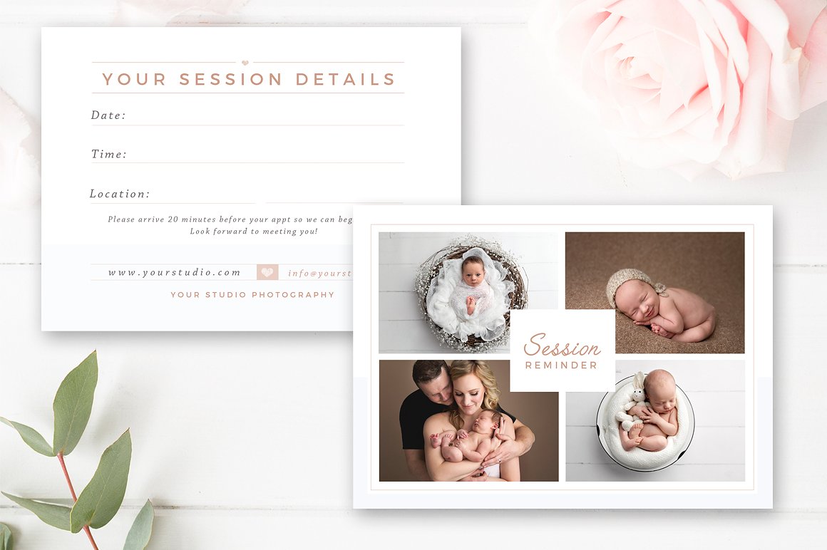 Newborn Session Reminder Card
