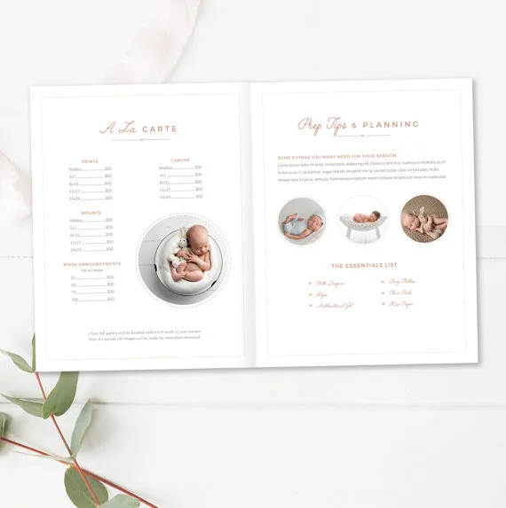 Newborn Photography Magazine Template - 10 pages