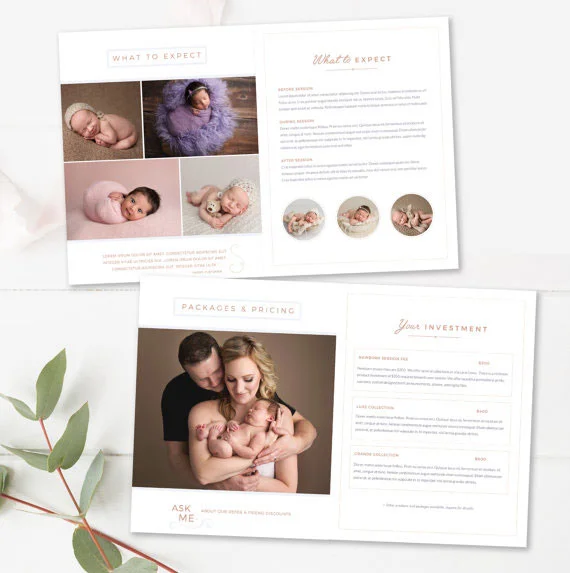 Newborn Photography Magazine Template - 10 pages