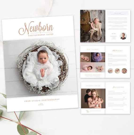 Newborn Photography Magazine Template - 10 pages