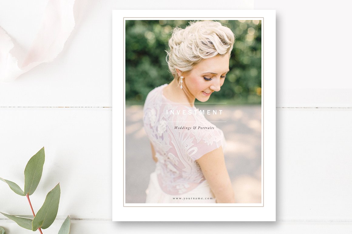 Wedding Photographer Price List Template Set