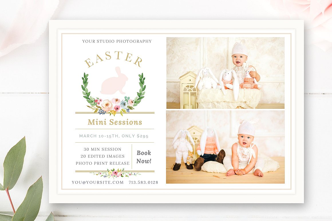 Easter mini session marketing board