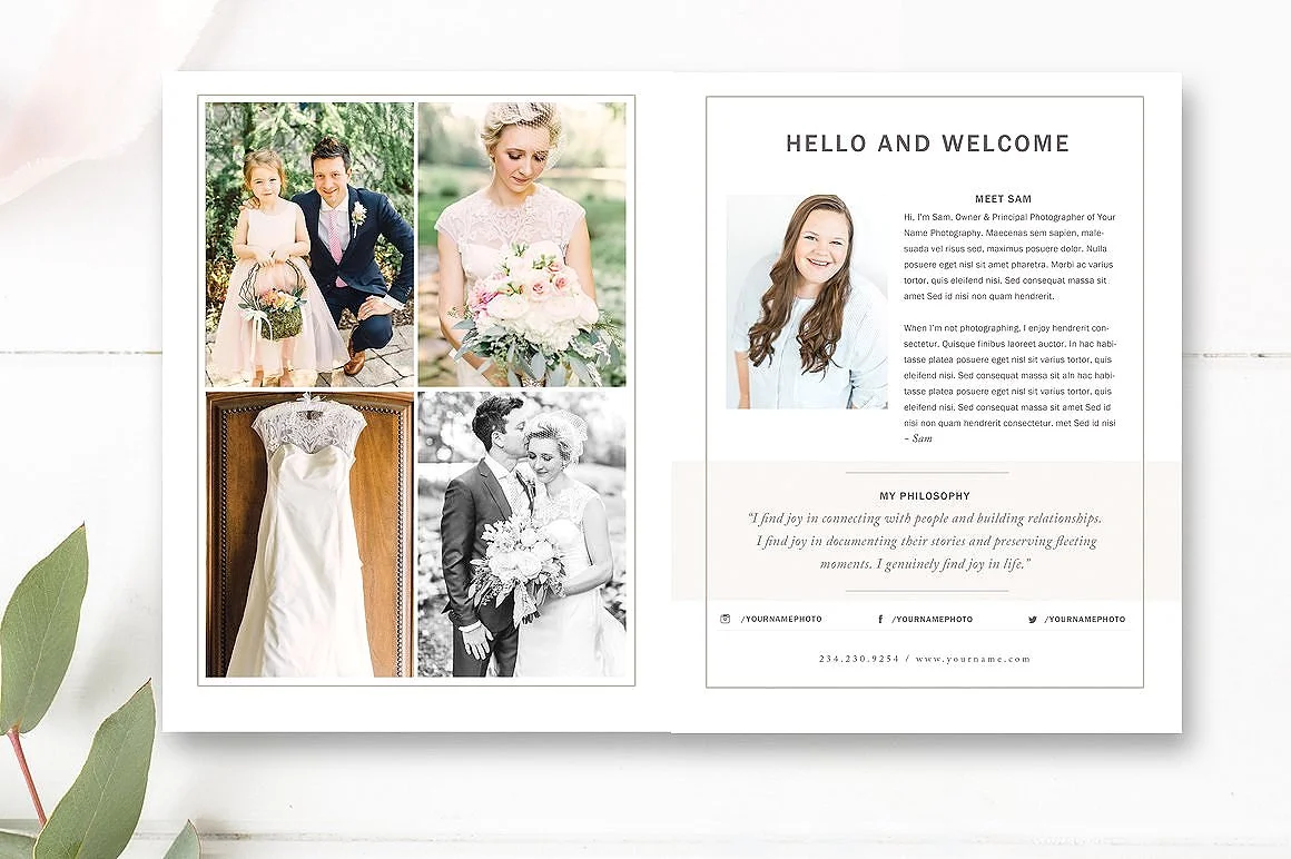Wedding Photographer Magazine Template - Wedding Price List - 22 Pages - InDesign Template - Investment Templates