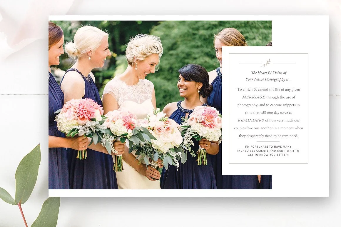 Wedding Photographer Magazine Template - Wedding Price List - 22 Pages - InDesign Template - Investment Templates