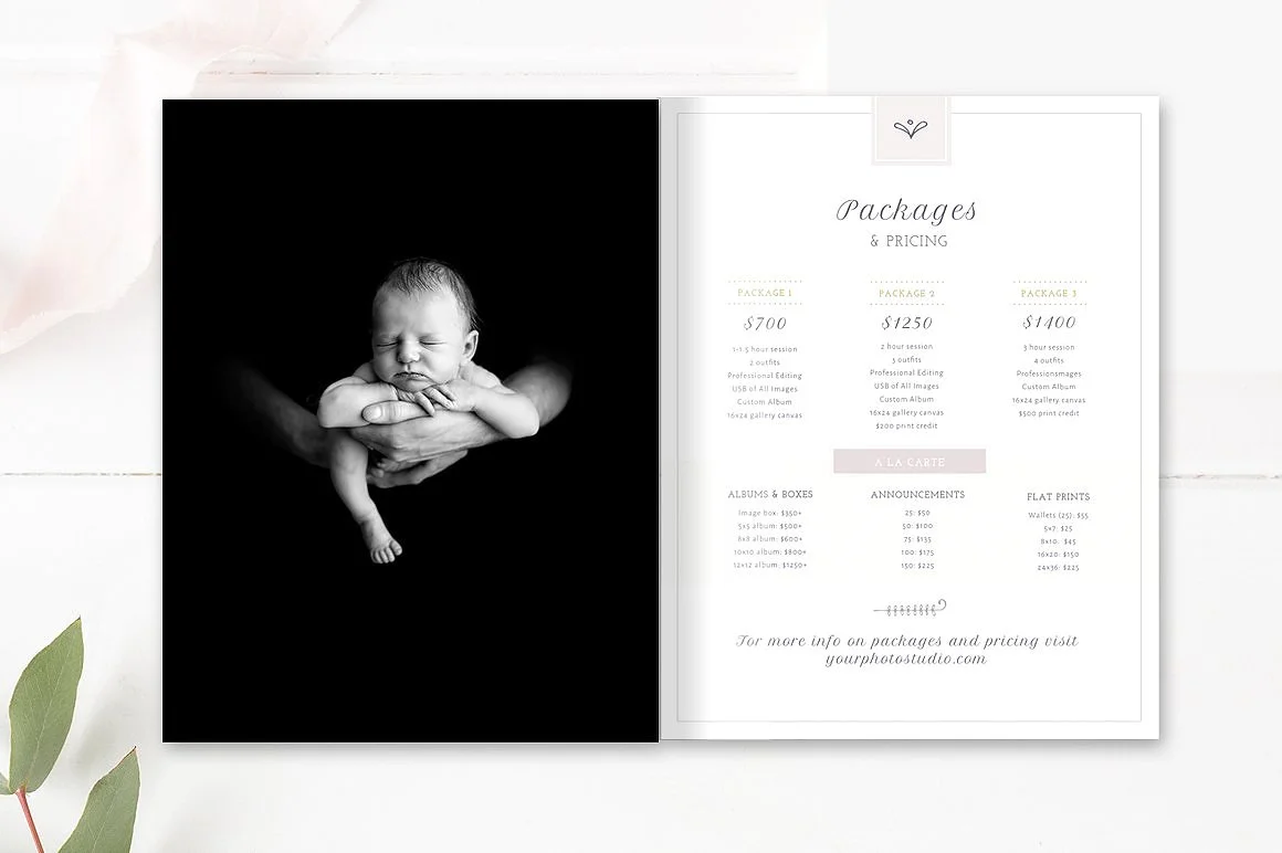 Newborn Photography Magazine Template