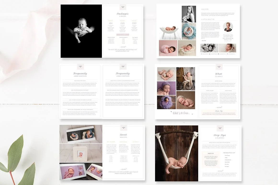 Newborn Photography Magazine Template