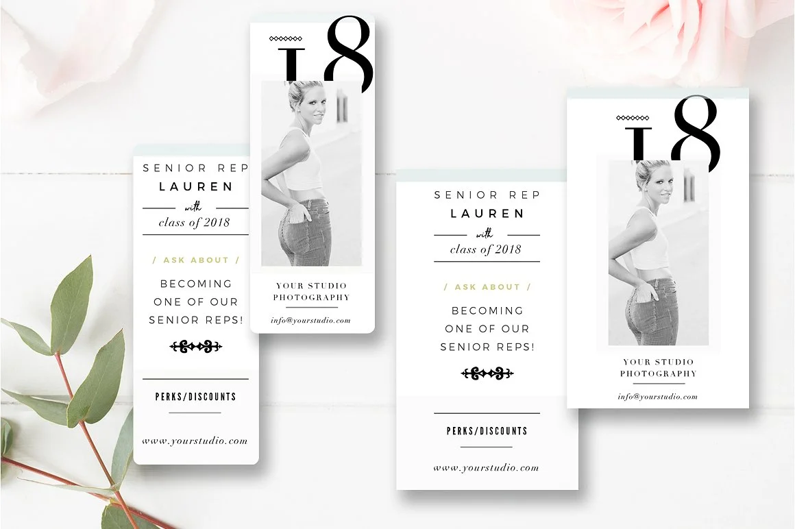 Senior Rep Card Templates, Senior Marketing