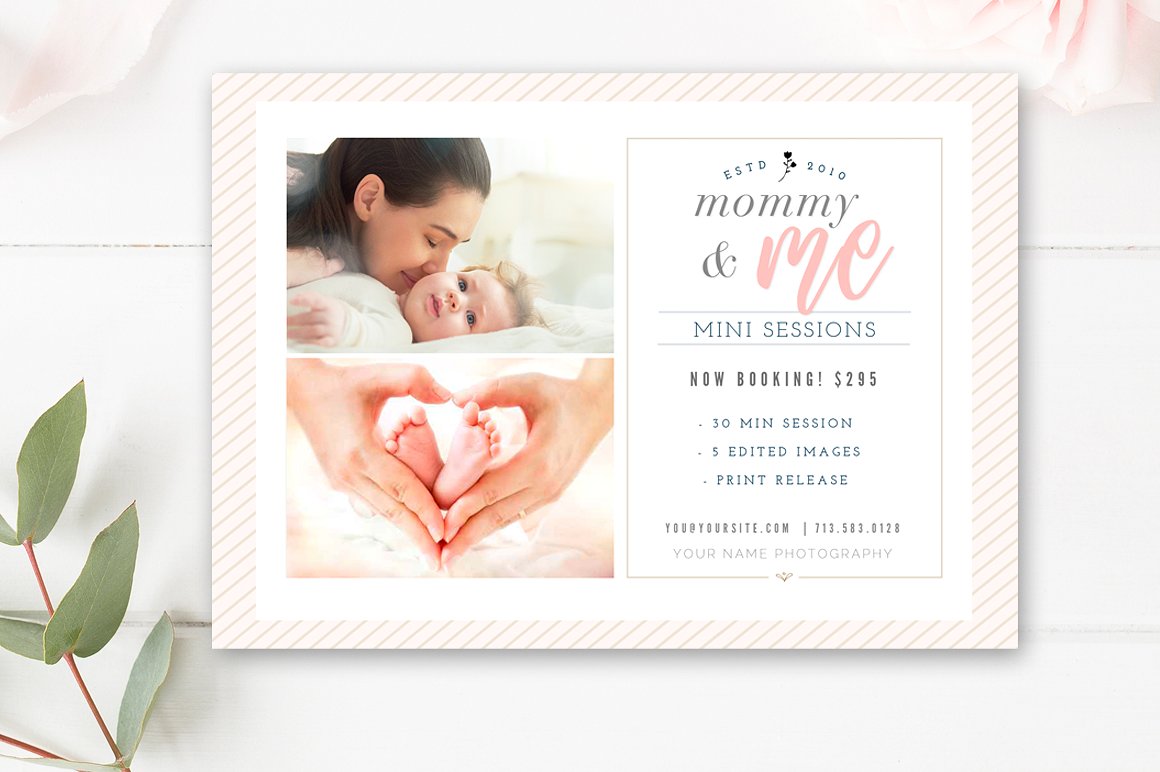 Mommy & Me Mini Session Template + Matching Facebook Cover
