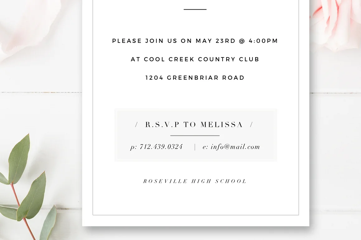 Senior Graduation Announcement Template, Senior Card Template