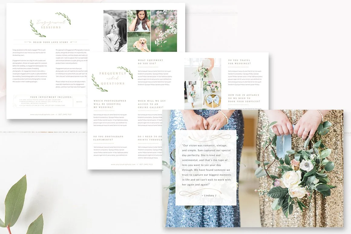 Wedding Photography Magazine Template, 26 Page Digital Magazine